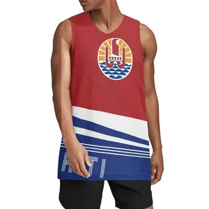 디자이너 타히티 남자 옷 짧은 소매 여름 농구 저지 사용자 정의 농구 셔츠 대량 프랑스어 폴리네시아 의류