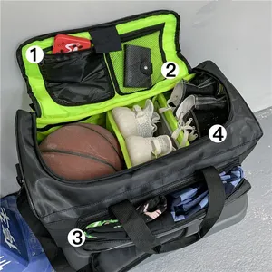 High Quality Fashion Unisex Travel Duffel Gym Sport Bags Sneaker Bag With Shoes Compartment