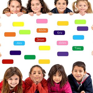 Etiquetas magnéticas de borrado en seco, etiquetas rectangulares de plástico para pizarra blanca, tarjetas de identificación para uso en oficina, paquete de varias piezas - Product Image 5