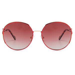 Gafas de sol redondas con montura completa, montura en oro rosa, lentes marrones, unisex, estilo retro para adultos, protección UV400 - Product Image 6