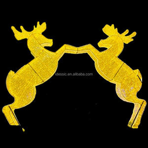 Decoración Navideña de Renos con Motivo Animal en Acrílico LED 3D Gigante para Exteriores, Instalación Artística para Centros Comerciales - Product Image 3
