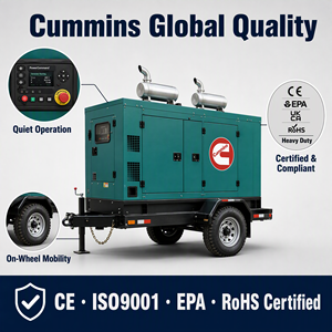 เครื่องกำเนิดไฟฟ้าดีเซล 200 กิโลวัตต์ 250 กิโลโวลต์แอมแปร์ พร้อมระบบ ATS ใช้เครื่องยนต์ Cummins Weichai Yuchai ได้รับการรับรองมาตรฐาน EAC EPA CE ISO UKCA ROHS SGS SONCAP - Product Image 2