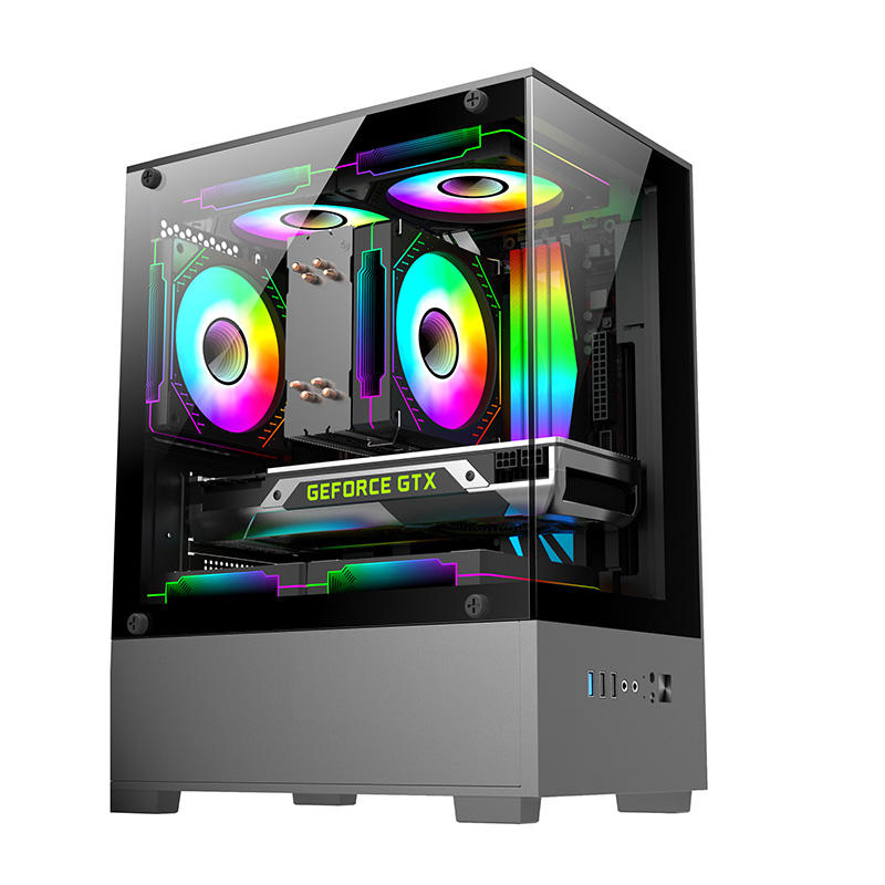 Factory OEM Newly Designed MATX PC Cases for Gamers 3mm Curved Tempered ...