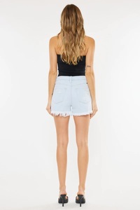 <span class=keywords><strong>Pantalones</strong></span> <span class=keywords><strong>Cortos</strong></span> de Mezclilla para <span class=keywords><strong>Mujer</strong></span>, Color Azul Claro, Lavados, Desgastados, con Roturas, Verano, Fabricante Personalizado, OEKO-TEX ISO3758 REACH - Product Image 3