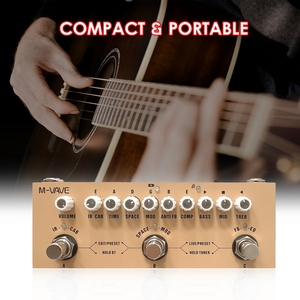 <span class=keywords><strong>Pedal</strong></span> <span class=keywords><strong>de</strong></span> efecto combinado <span class=keywords><strong>de</strong></span> guitarra acústica multifuncional portátil CUBE AC con reproducción <span class=keywords><strong>de</strong></span> música inalámbrica grabación <span class=keywords><strong>de</strong></span> teléfono - Product Image 6