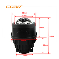 GCAR Offre Spéciale feu avant de voiture M628S Double Laser Bi LED Phares antibrouillard 6000K + 3000K 65W Waterproof Fog Lamp for Car Light Retrofit