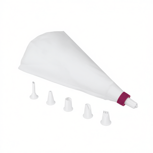 Piping Bag <b>Set</b> With 5 Tips For Cake Decorating And <b>Baking</b> Tools - Product Image 2