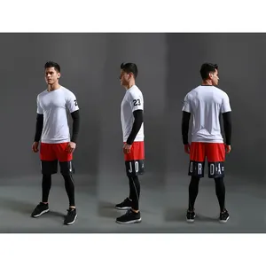 2020 personalizzato palestra camicie da uomo Sexy Slim Fit manica lunga Sport allenamento in esecuzione camicia allenamento vestiti tutti i tipi di abbigliamento sportivo