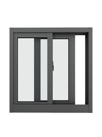 Diseño Moderno de Tres Vías: Ventanas Corredizas con Marco de Aluminio y Vidrio de Doble Panel de Color Resistente a Huracanes.
