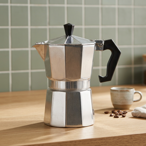 Caffettiera Espresso Tradizionale Morning Chef 1 Tazza, Design Classico Italiano, Moka in Vetro Argento 2 Tazze per Uso Commerciale - Product Image 2