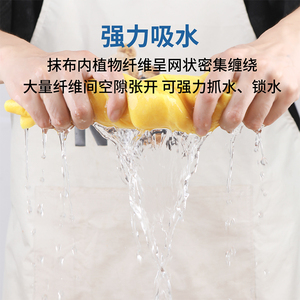 Loofah Dishcloth Rectangle Super Absorbent Thickened For Pots And Pans <b>Cleaning</b> <b>Cloth</b> - Product Image 1