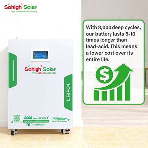 Stockage d'énergie domestique 32KWH 51.2V Batterie au lithium LiFePO4 630Ah Capacité Murale <span class=keywords><strong>Sohigh</strong></span> Solaire - Product Image 6