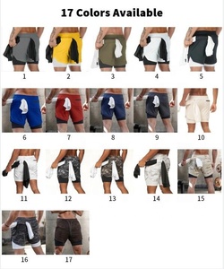 Quần short tập luyện nam co giãn tùy chỉnh bán buôn có lớp lót 2 trong 1, chất liệu lưới thể thao, quần tập gym nam có túi - Product Image 6