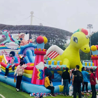 Équipement de terrain de jeu gonflable personnalisé en PVC de grande taille pour intérieur/extérieur, parc de jeux gonflable urbain unisexe, maison à obstacles, toboggan, souffleur, amusement