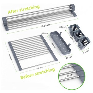 Organizador de Cocina Extensible Directo de Fábrica con Divisores de Alambre de Acero Inoxidable para Platos, Tapas y Utensilios de Cocina - Product Image 5