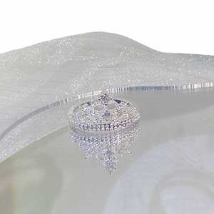 Anillo de Zirconia Micropavimentada, Anillo de Declaración para Mujer, Joyería de Boda y Compromiso, Anillo de Dedo de Princesa Brillante con Diamantes de Zirconia - Product Image 5