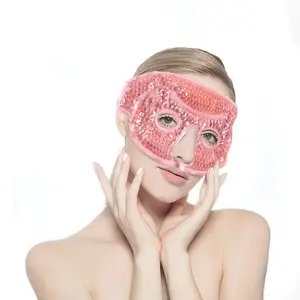Masker Mata Tidur Freezer, Dapat Digunakan Kembali dengan Gel Pendukung Mewah Masker Wajah Pak Dingin dengan Lubang Mata dan Hidung