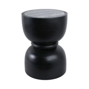 Table d'appoint ronde avec plateau en marbre, table de chevet moderne pour petits espaces, décoration de chambre à coucher - Product Image 2