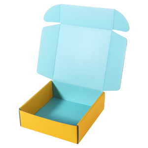 Boîte d'expédition en carton ondulé biodégradable imprimée double face, format standard, simple paroi, finition noir mat pour bijoux - Product Image 2
