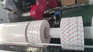 Çift şaftlı taret çift taraflı bant kesme makinası sargı malzemesi kağıt kesme makinesi