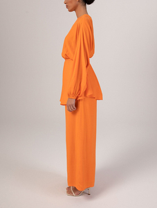 <strong>Berserk</strong> Full Balloon Sleeve Dress Chiffon Women Kaftan XXS Simple Abaya Designs - Product Image 3