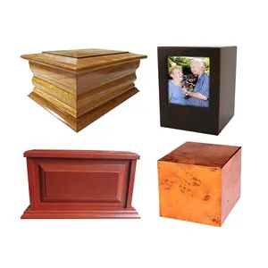 Wholesale Personalized OEM Customized Large Handcrafted Wood Urn Solid Urns For Human Ashes Adult