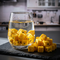 Met suiker gezoete gevriesdroogde passievruchtblokjes, pure gevriesdroogde vruchten voor snacks, drankenmix, DIY-desserts, groothandel