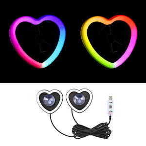 Coche Triángulo Ventana Corazón Lámpara <span class=keywords><strong>RGB</strong></span> Controlado por aplicación, Cambio de color, USB, Sin instalación, Luz ambiental decorativa universal - Product Image 1