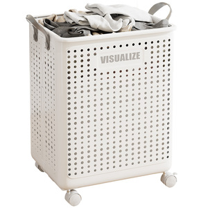 Panier à linge pliable avec roulettes, grande capacité, <span class=keywords><strong>bac</strong></span> à linge roulant, <span class=keywords><strong>bac</strong></span> de rangement portable pour salle de bain, chambre à coucher, maison, hôtel - Product Image 1