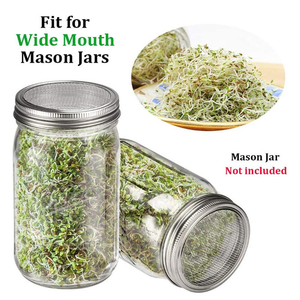 Kit de Germinación de Semillas en <span class=keywords><strong>Frasco</strong></span> Mason de 32oz/1000ml con Tapas de Acero Inoxidable, Estante Plegable y Bandeja para Germinación de Semillas - Product Image 5