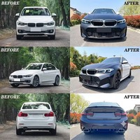 Kit de carrosserie de conversion pour BMW Série 3 F30 F35 2013-2018, mise à niveau vers le modèle 2023 G20 G28 LCI M-Tech, comprenant capot, ailes, feux, pare-chocs et jupes latérales