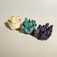 Conjunto de pedras preciosas de cristal natural, pedras preciosas de cristal amarelo de quartzo para decoração de móveis, cluster de cristal, venda imperdível