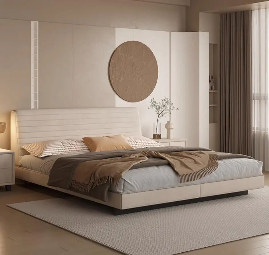 Perabot kelas atas desain kasur Roger Italia set tempat tidur kamar tidur modern minimalis tatami waby-sabi tempat tidur digantung