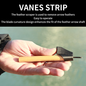 Grattoir à plumes pour tir à l'<span class=keywords><strong>arc</strong></span> SPG, carbone pur mélangé à de la fibre de verre, accessoires de réparation pour ailerons de flèches, élimination des résidus, lame spéciale, outil en <span class=keywords><strong>bois</strong></span> - Product Image 2