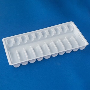 ถาดพลาสติก PVC รีไซเคิล หนา 1 มม. สำหรับบรรจุภัณฑ์หลอดแก้วยา  แบบซูเปอร์อินเตอร์เนชั่นแนล OEM - Product Image 2