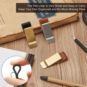 Porte-stylo en cuir PU et acier inoxydable avec logo personnalisé du fabricant, couleur et taille sur mesure pour usage de bureau - Product Image 5