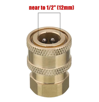 Pistolet de lavage haute pression avec lance, adaptateur femelle en laiton, connecteur rapide 1/4" pour nettoyeur haute pression, connecteur QD 1/4" NPT