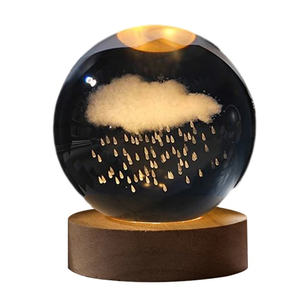 Cadeau de noël enfants Led ciel étoilé planète lune boule de cristal petite <span class=keywords><strong>veilleuse</strong></span> personnalisée lampe d'ambiance de Projection flottante - Product Image 1