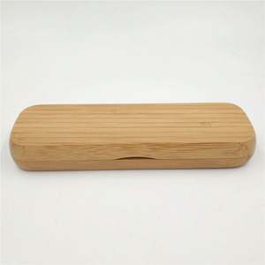 Eco Friendly Bamboo Pen <b>Box</b> Single Holder for Promotional <b>Gift</b> Packaging Natural Unfinished Wood Case - Product Image 2