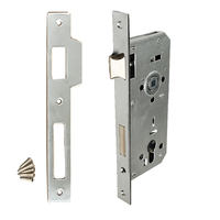Serrure à mortaise moderne pour marché du Moyen-Orient 8545 avec corps de serrure à roulement, plaque en acier inoxydable et loquet en zinc pour porte en bois