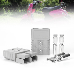 <b>Battery</b> Connector Set 50A 2 Gray Housings 4 <b>Terminals</b> For Electrical Connections - Product Image 2