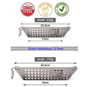 Panier de cuisson pour l'extérieur, panier de cuisson en acier inoxydable de qualité supérieure, accessoires de barbecue parfaits pour le poisson, les crevettes, les brochettes - Product Image 3