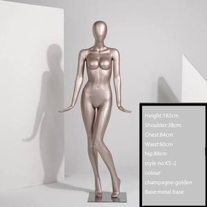원청 제조사 샴페인 여성 섬유유리 패션 스포츠 전신 의류 디스플레이 마네킹 - Product Image 6