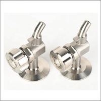 Valve de brassage manuelle aseptique en acier inoxydable de 1/2 po, résistante à la corrosion, avec extrémité à pince pour échantillonnage de bière