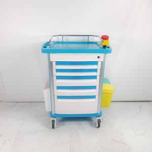 SAFECAREYOU Noodbehandeling ABS Kunststof Anesthesie Medicijnkar Ziekenhuis Meubilair Medische Kar met 100kg Draagvermogen - Product Image 5