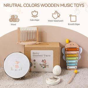 Ensemble d'instruments de musique en bois pour enfants, en promotion, kit de percussion pour l'apprentissage et le développement précoce - Product Image 3