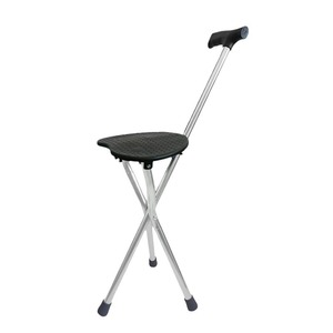 Chaise d'assistance pour personnes âgées avec canne et tabouret pliable, siège 24x21cm, usage hospitalier - Product Image 4