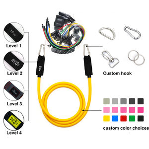 Tubos de resistencia de látex de alta resistencia NQ SPORTS para entrenamiento funcional y rehabilitación <span class=keywords><strong>CrossFit</strong></span> manijas antideslizantes y anclaje de puerta - Product Image 3
