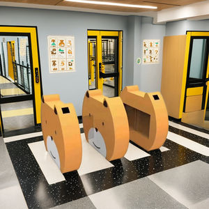 Tourniquet à battant rapide <span class=keywords><strong>avec</strong></span> capteur infrarouge RFID en forme de chat de dessin animé, peinture au four en fer, moteur DC sans balais - Product Image 4