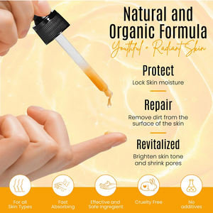 Suero Facial de Vitamina C y Ácido Hialurónico al por Mayor, Blanqueador Líquido, Nutritivo, Hidratante, Antienvejecimiento, Antipecas, con <span class=keywords><strong>Aloe</strong></span> <span class=keywords><strong>Vera</strong></span> - Product Image 2